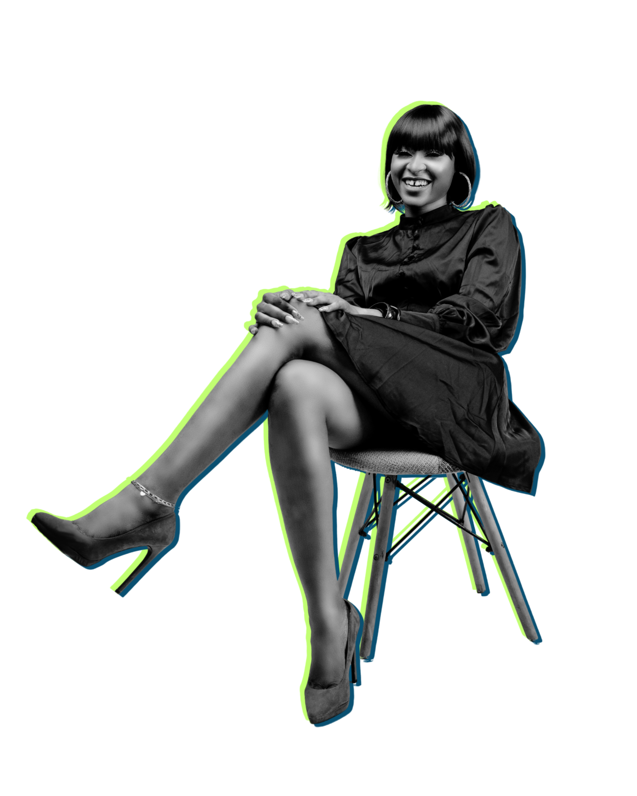 Person sitting in a chair, seen from behind